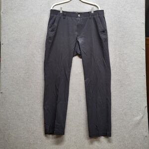 Under Armour Men Pants 36x32 Black Golf Chino Loose Fit Logo